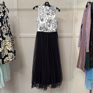 Elegant Black and White Kids Dress